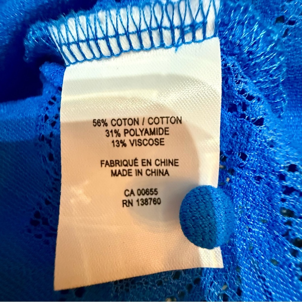 🇨🇦 Reitmans Royal Blue Summer Staple Lace Blouse - Picture 5 of 5